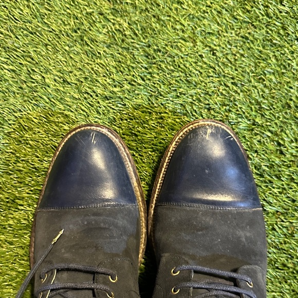 Taft Mens Navy Lace-Up Boots - Picture 5 of 5